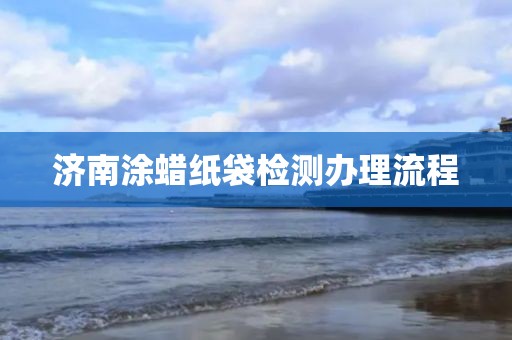 济南涂蜡纸袋检测办理流程